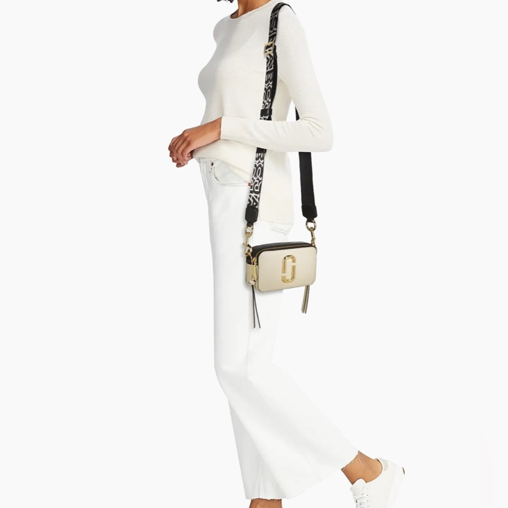 Marc Jacobs The Snapshot Bag Cream and Black Crossbody NWT - Picture 8 of 9